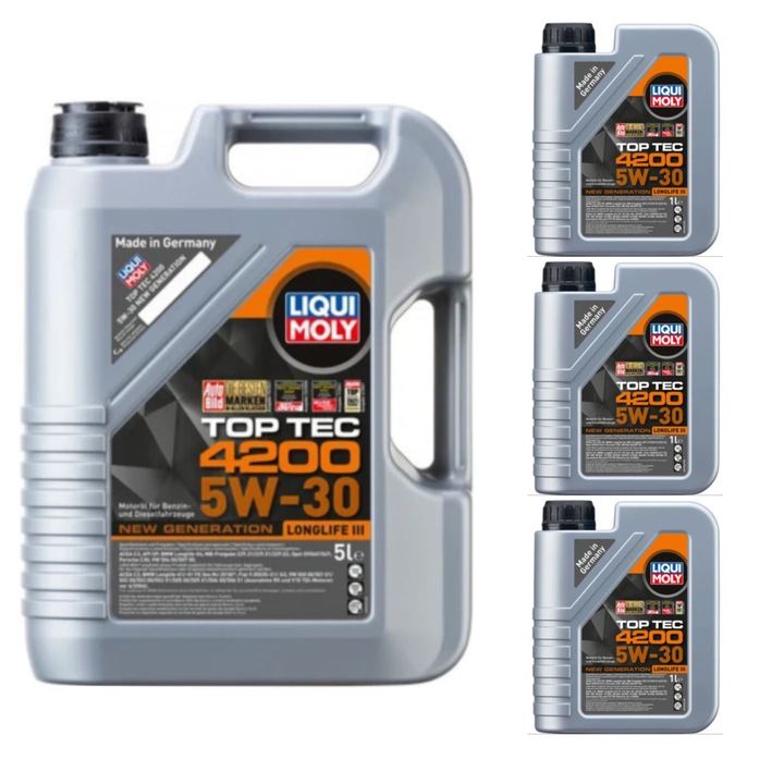 Pachet 8 litri ulei de motor sintetic Liqui Moly Top Tec 4200 5W30