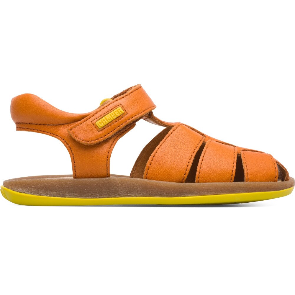 Camper, Sandale fisherman din piele Bicho, Portocaliu, 32 EU