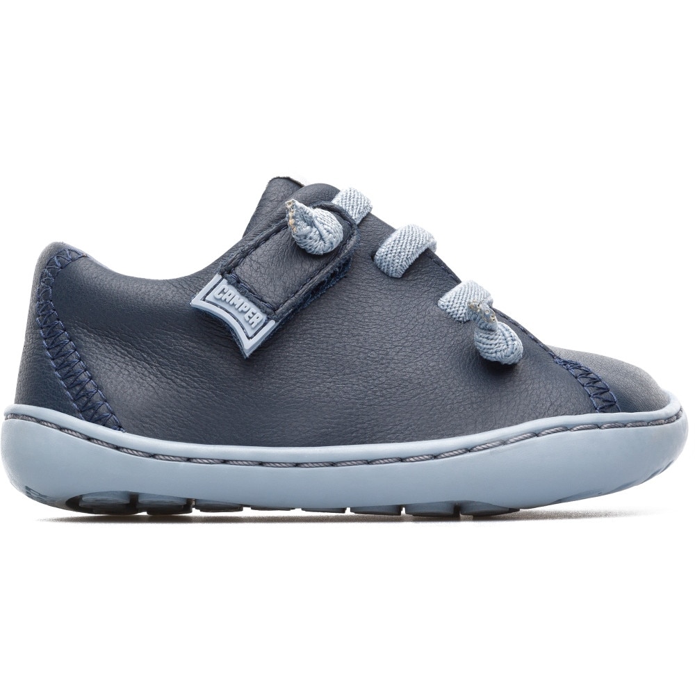 Camper, Pantofi casual din piele cu inchidere velcro Peu, Albastru, 23 EU