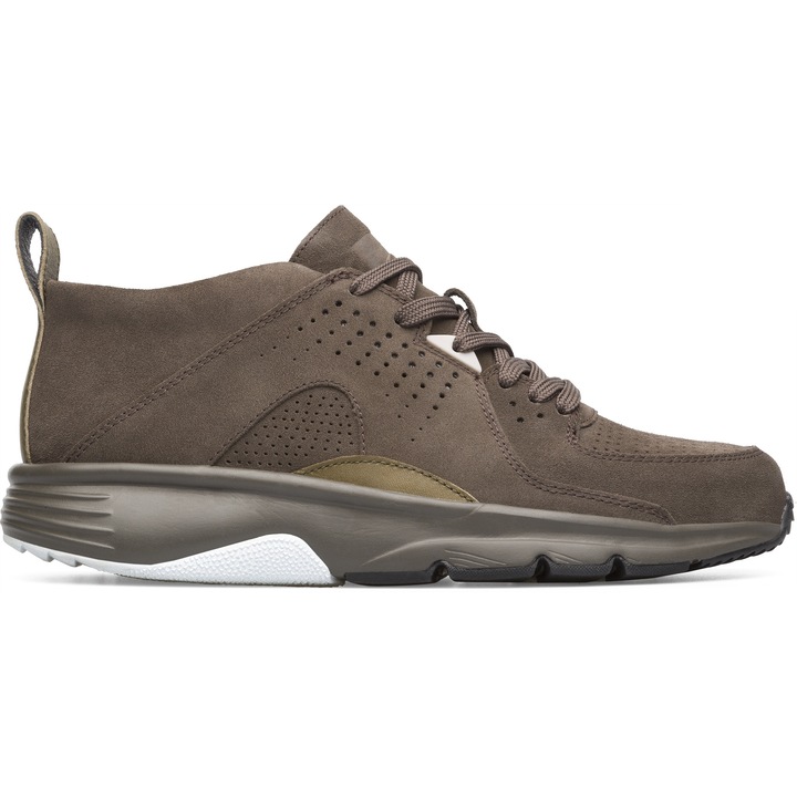 Camper, Pantofi sport mid-cut din piele intoarsa Drift, Gri