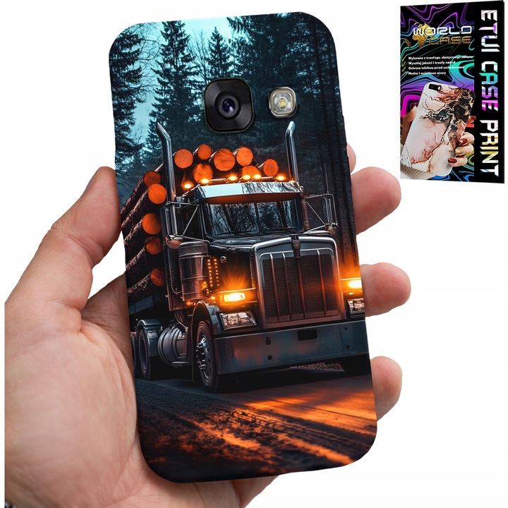 Telefontok, World Case, Samsung Galaxy A5 2017, szilikon, teherautó mintás