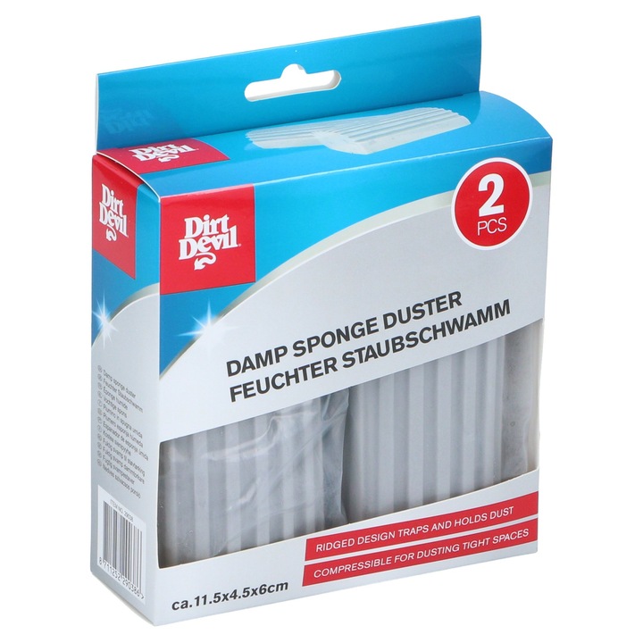 Set 2 bureti umezi pentru praf, Dirt Devil, Gri