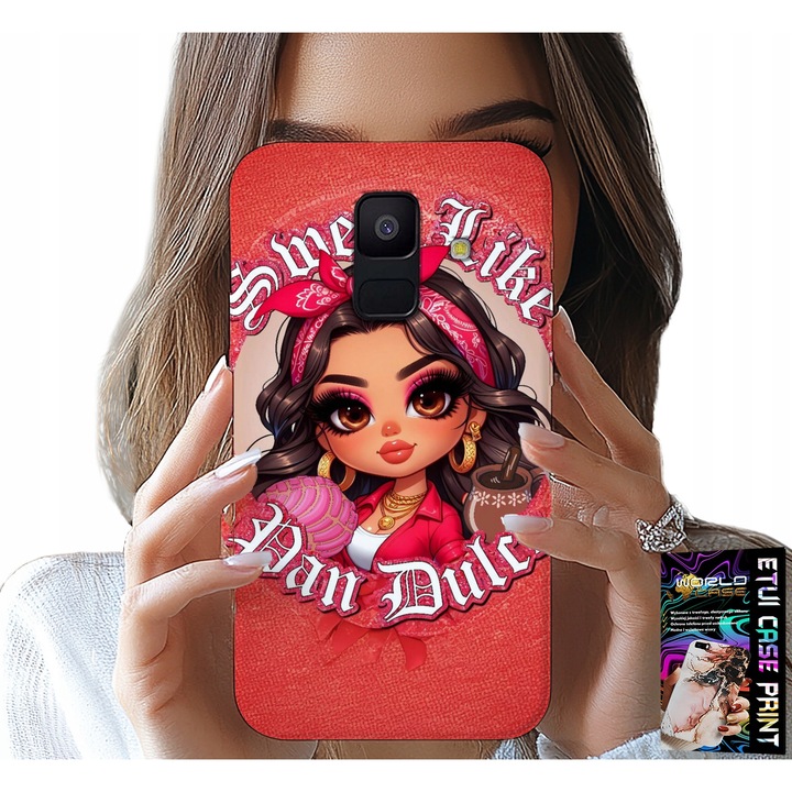 Tok Samsung A6 2018 telefonhoz, World Case, szilikon, színes nyomtatás, standard méret