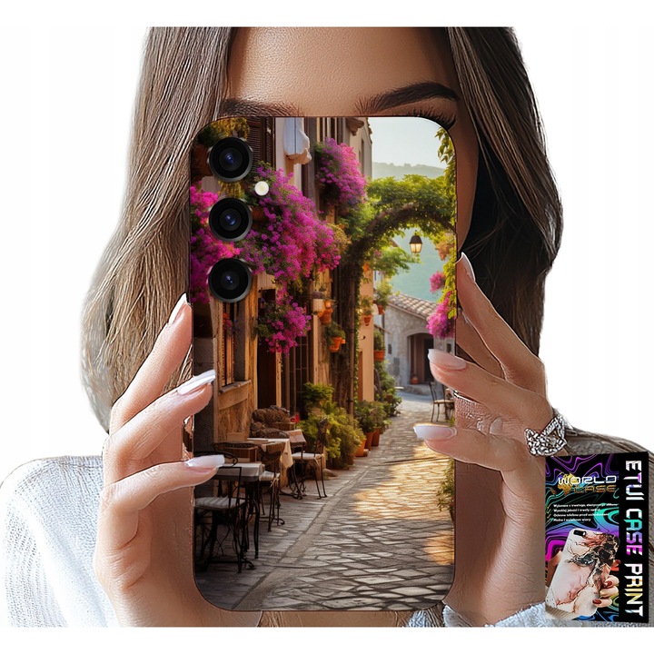 Telefontok, World Case, Samsung Galaxy A04S, kávézó mintás, szilikon