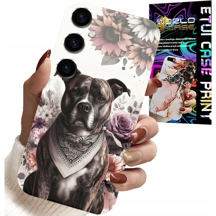 Husă Samsung Galaxy A55 5G, World Case, silicoane, imprimeu câini periculoși, multicolor