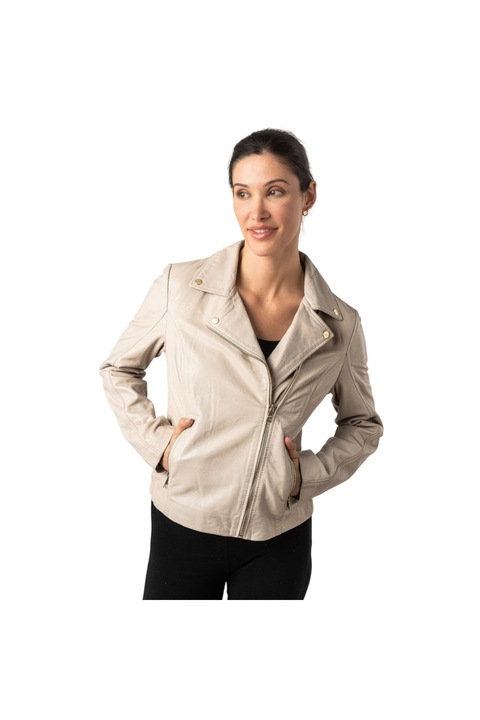 Női bőr dzseki Mauritius Fehér Elefántcsont MWLylli, Fehér