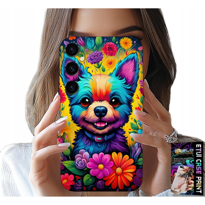 Telefontok, World Case, Samsung Galaxy A04S, virágos design, szilikon, többszínű