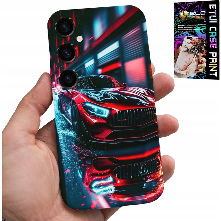 Tok Samsung Galaxy S24 Plus telefonhoz, World Case, szilikon, luxus sportnyomtatás, többszínű