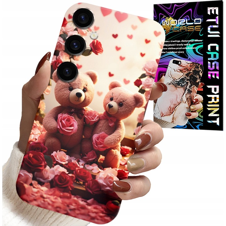 Okostelefon tok, World Case, plüssmackók, többszínű, szilikon