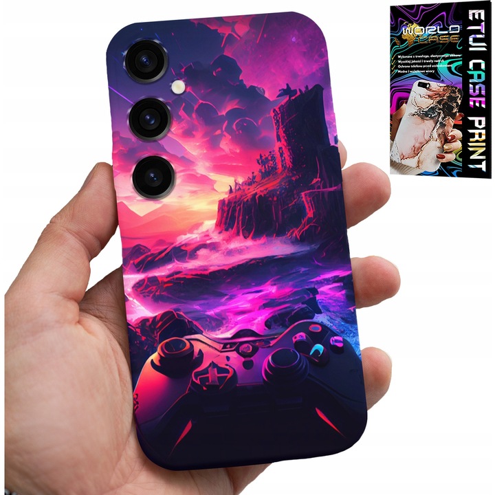 Telefontok, World Case, Samsung Galaxy S23 FE, játék design, szilikon, többszínű