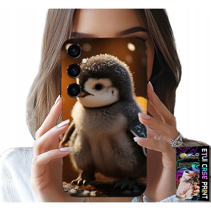 Carcasă pentru Samsung Galaxy A04S, World Case, design pinguin, material silicon, multicolor