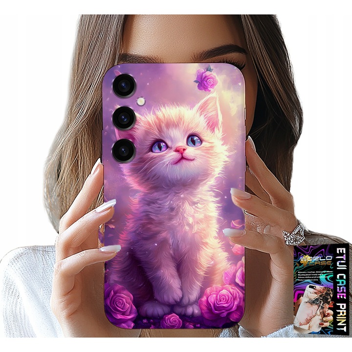 Telefontok, World Case, Samsung Galaxy A04S, macska mintás, szilikon