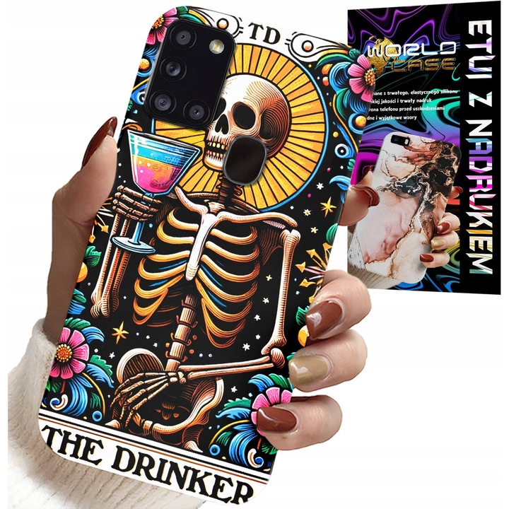 ETUI PENTRU SAMSUNG GALAXY A21s - THE DRINKER ALKO WINE DRINK CASE