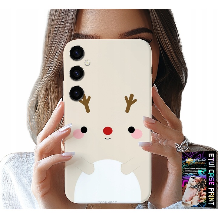 Huzat Samsung Galaxy S24-hez, World Case, karácsonyi design, szilikon, többszínű