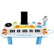 Електронен детски пиано "LikeSmart PianoKid" – 31 клавиша, караоке микрофон, включена табуретка, свързване към телефон/MP3, интерактивна музикална играчка 3+