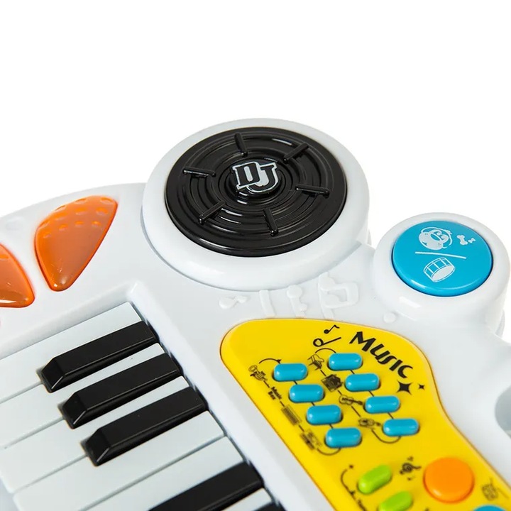Електронен детски пиано "LikeSmart PianoKid" – 31 клавиша, караоке микрофон, включена табуретка, свързване към телефон/MP3, интерактивна музикална играчка 3+