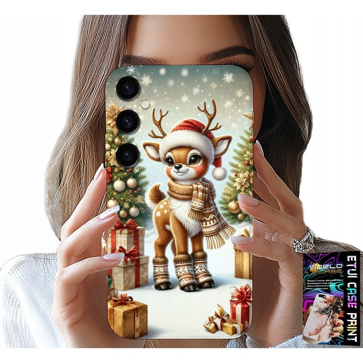 Tok Samsung Galaxy S23 FE-hez, World Case, karácsonyi minták, szilikon