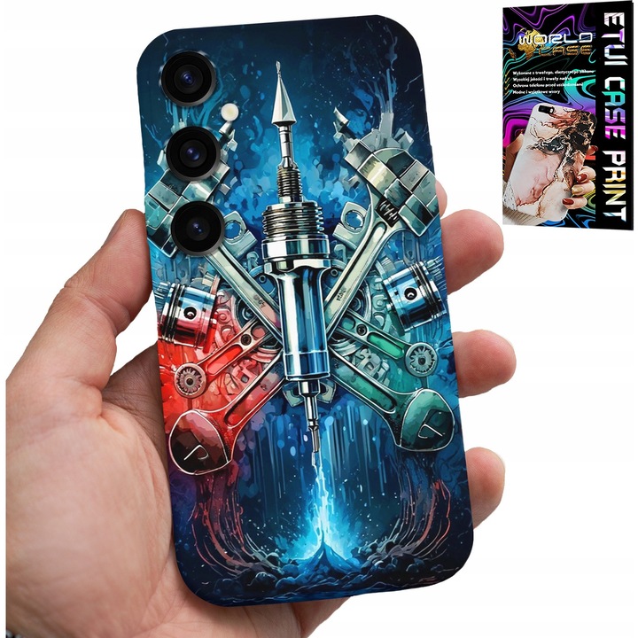 Tok Samsung Galaxy S25 Plus telefonhoz, World Case, szilikon, színes nyomtatás, 0,2 cm