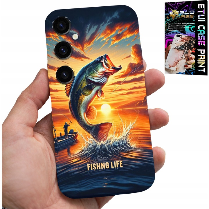 Tok Samsung Galaxy A16-hoz, World Case, szilikon, teljes színes nyomtatás, üveggel együtt