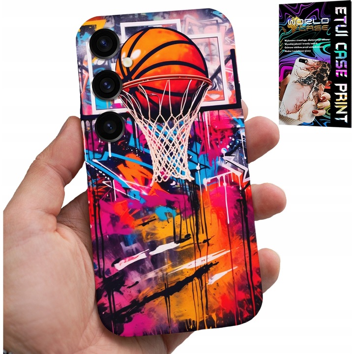 Carcasa pentru Samsung Galaxy A55 5G, World Case, Basketball NBA Street, grafică colorată, silicon