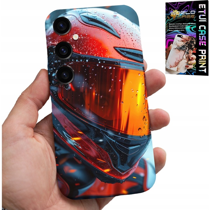 Carcasa pentru Samsung Galaxy A55 5G, World Case, design motocicleta, silicon, multicolor