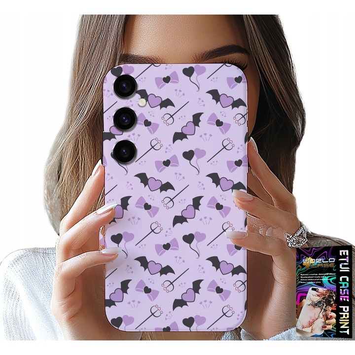 Carcasă pentru Samsung Galaxy A55 5G, World Case, design inimioare și arc, multicolor, din silicon