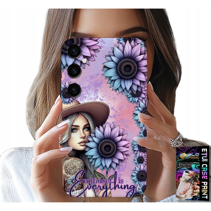 Husă telefon, World Case, Samsung Galaxy A55 5G, design floare soarelui, silicon