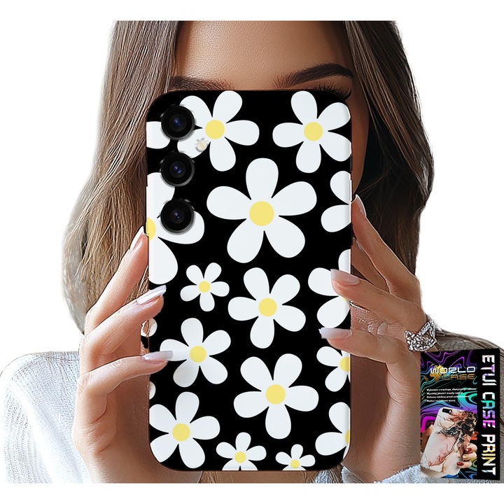 Tok Samsung Galaxy A25 5G-hez, World Case, Daisy, nyomtatott, szilikon