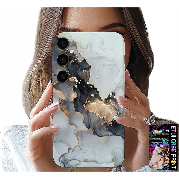 Telefontok, World Case, Samsung Galaxy M15 5G, elegáns márvány design, szilikon