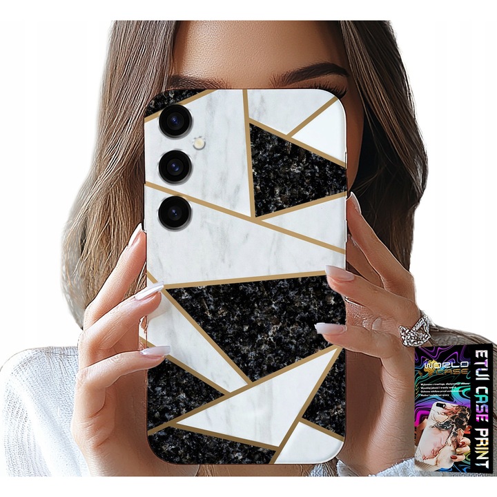 Tok Samsung Galaxy A34 5G-hez, World Case, szilikon, elegáns design, üveggel, többszínű