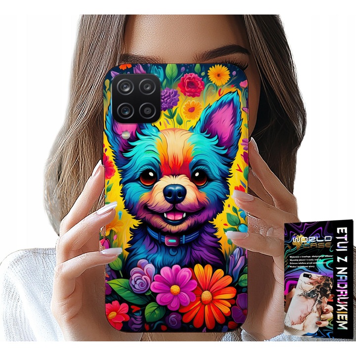Tok Samsung Galaxy A22 5G-hez, World Case, virágos modell, szilikon, többszínű