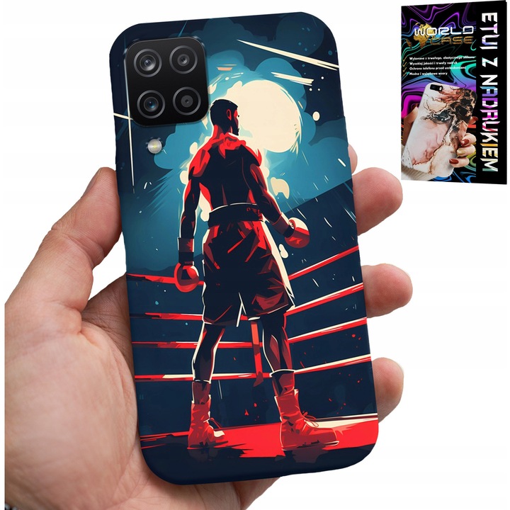 Carcasă pentru Samsung Galaxy A22 4G, World Case, silicon, model sporturi de luptă, imprimare colorată
