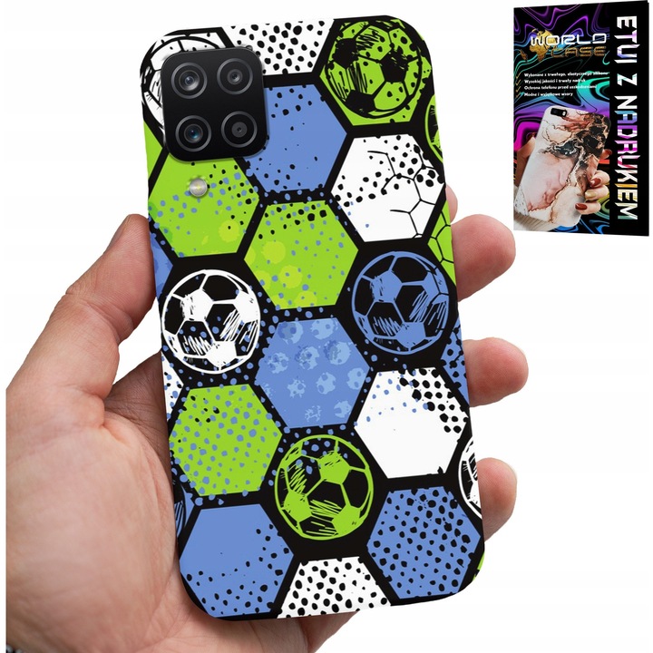 Telefontok, World Case, futball dizájn, szilikon, Samsung Galaxy A22 5G-hez
