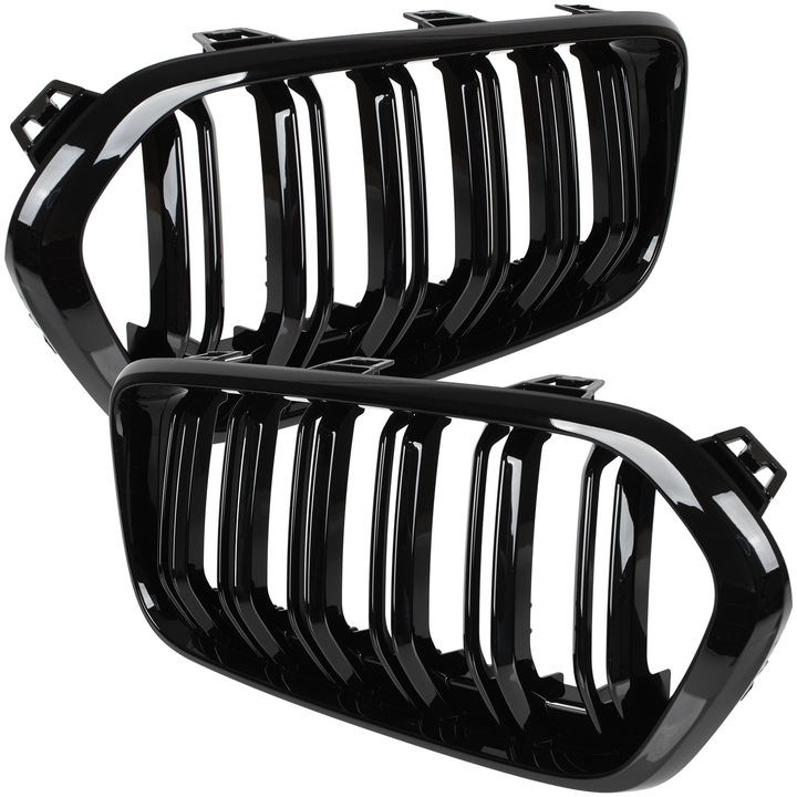 2 db hűtőrács készlet, M MODECAR, BMW X2-höz, fekete