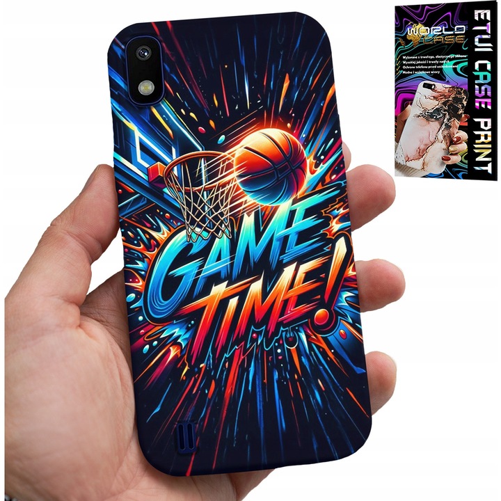 Telefontok, World Case, Samsung A10, gumi, NBA nyomtatás, többszínű