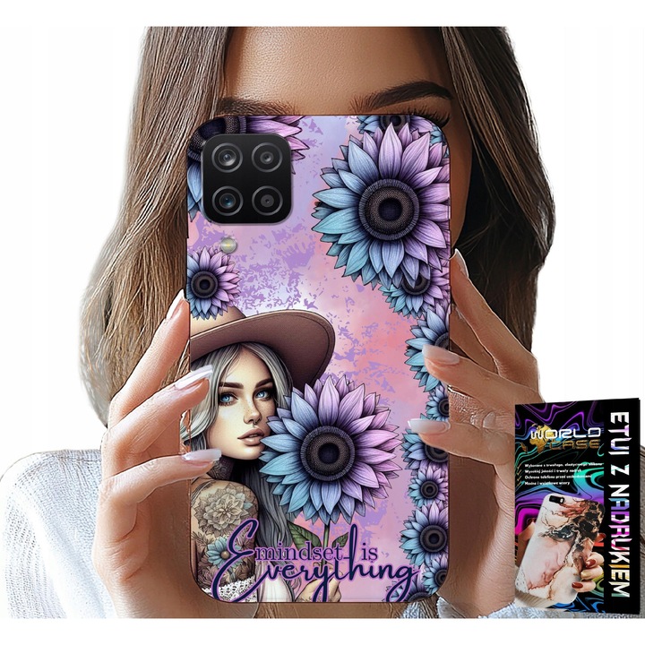 Husă pentru telefon, World Case, floarea soarelui, silicon, Samsung Galaxy A22 5G