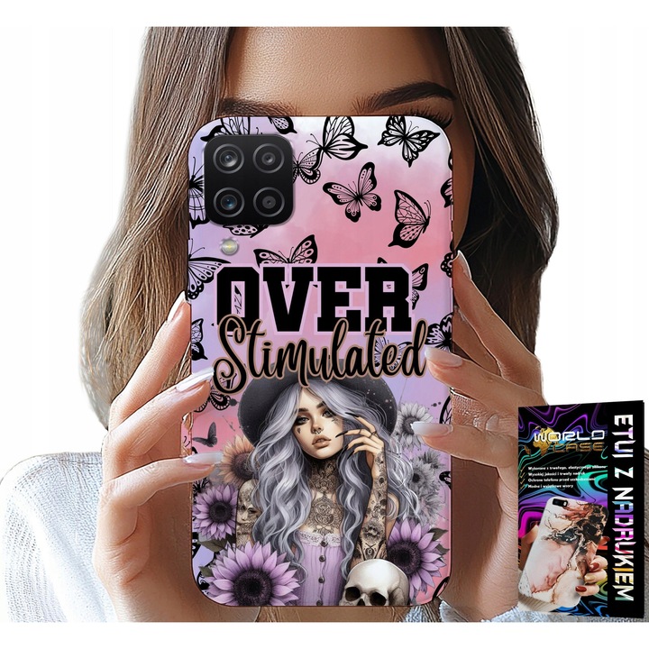 Huzat Samsung Galaxy A22 5G-hez, World Case, színes design, szilikon, egyedi