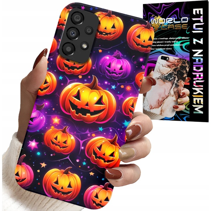 Carcasă pentru Samsung Galaxy A72, World Case, Halloween, dovleci, silicon