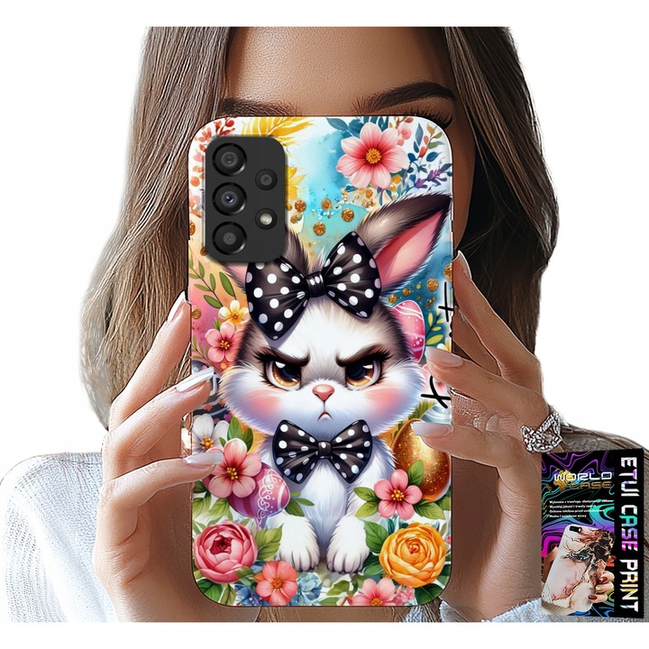 Carcasă pentru Samsung Galaxy A72, World Case, imprimeu iepure de Paște, silicon, multicolor