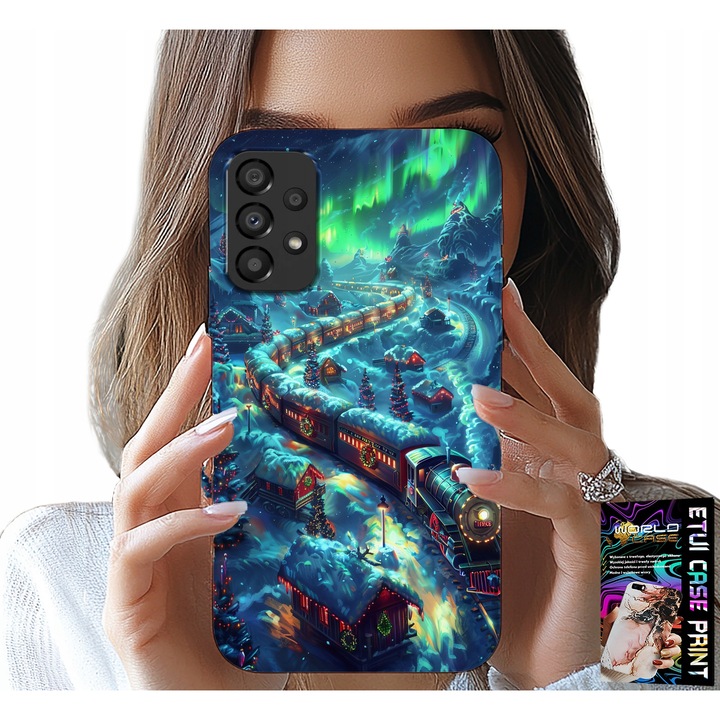 Carcasă pentru telefon, World Case, pentru Samsung Galaxy A72, imprimare Crăciun, silicon