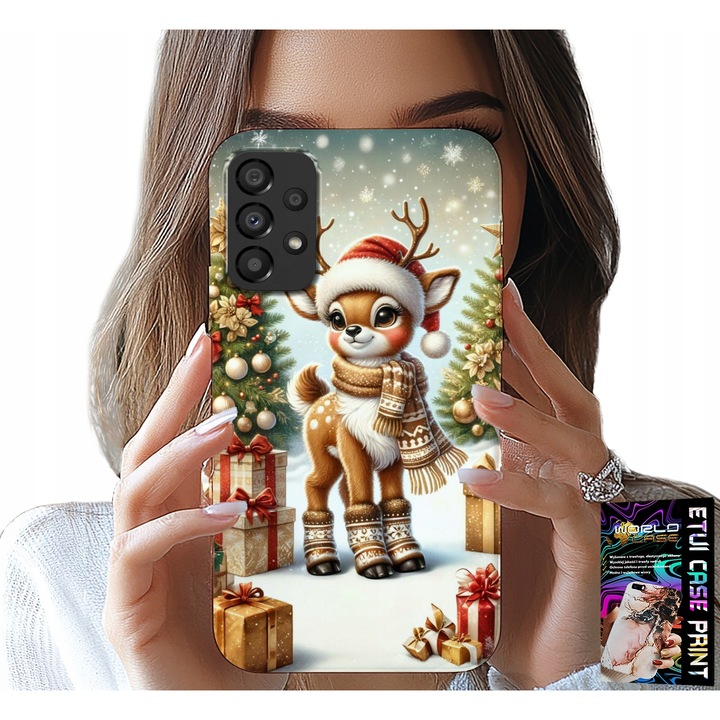 Carcasă pentru telefon, World Case, Samsung Galaxy A72, desen de Crăciun, silicon, multicolor