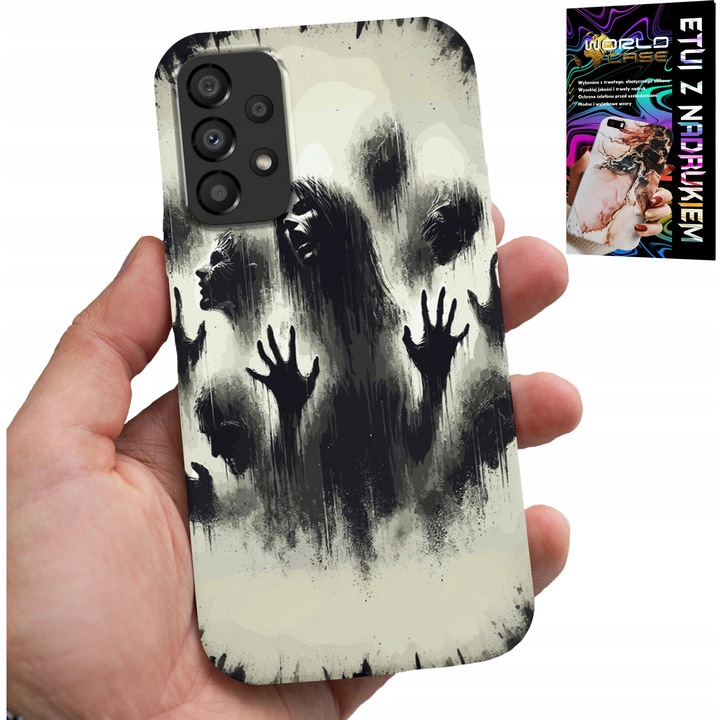 Telefontok, World Case, Samsung Galaxy A33 5G, The Walking Dead mintával, szilikon, üveg szettel