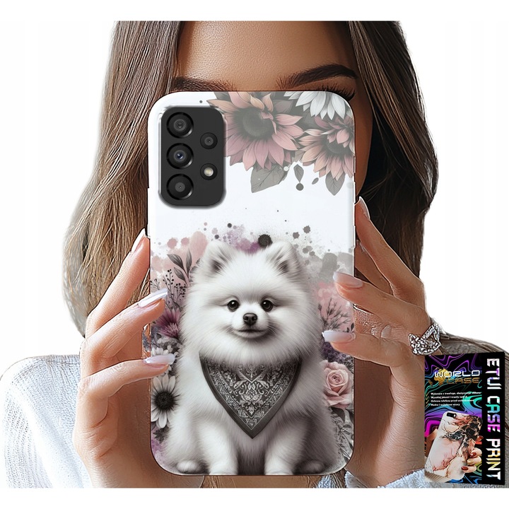 Carcasa pentru telefon, World Case, Pomeranian, model unic, silicon, pentru Samsung Galaxy A72