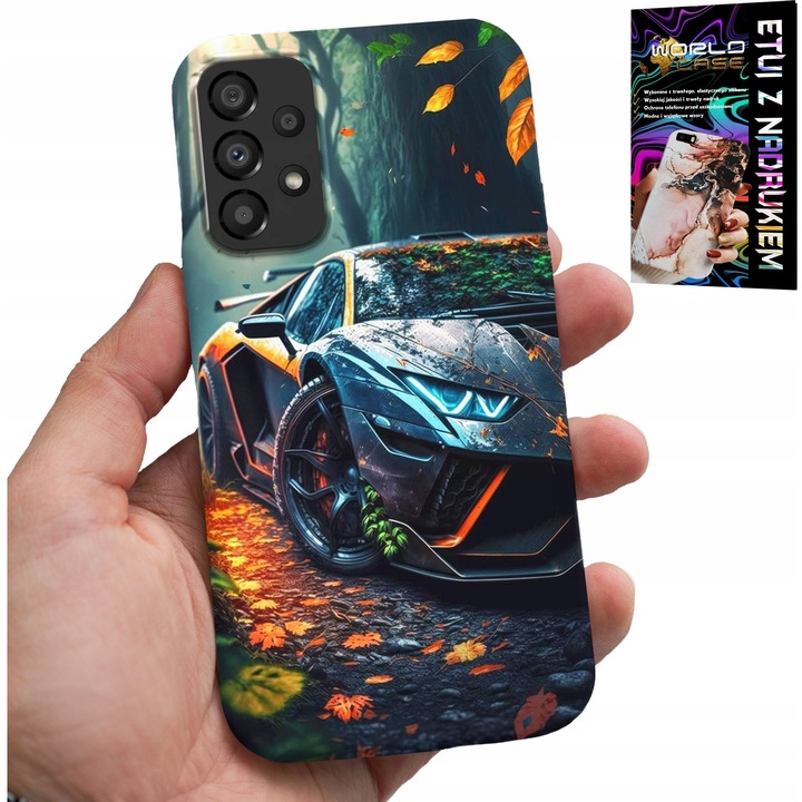 Carcasă pentru telefon, World Case, Samsung Galaxy A72, design mașini de lux, silicon, multicolor