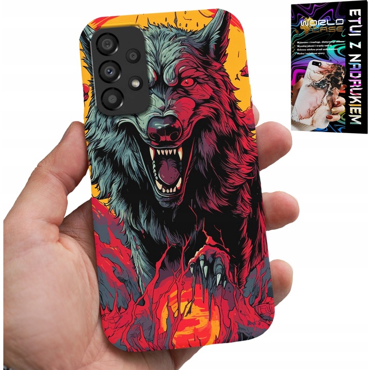 Carcasă telefon pentru Samsung Galaxy A72, World Case, silicon, imprimare full color, set cu sticlă