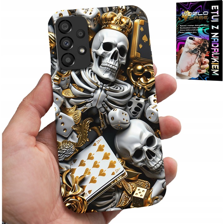 Carcasă pentru telefon, World Case, Samsung Galaxy A72, silicon, design King of Poker, multicolor