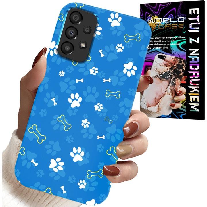 Carcasa pentru telefon, World Case, Samsung Galaxy A72, silicon, imprimeu căței, multicolor