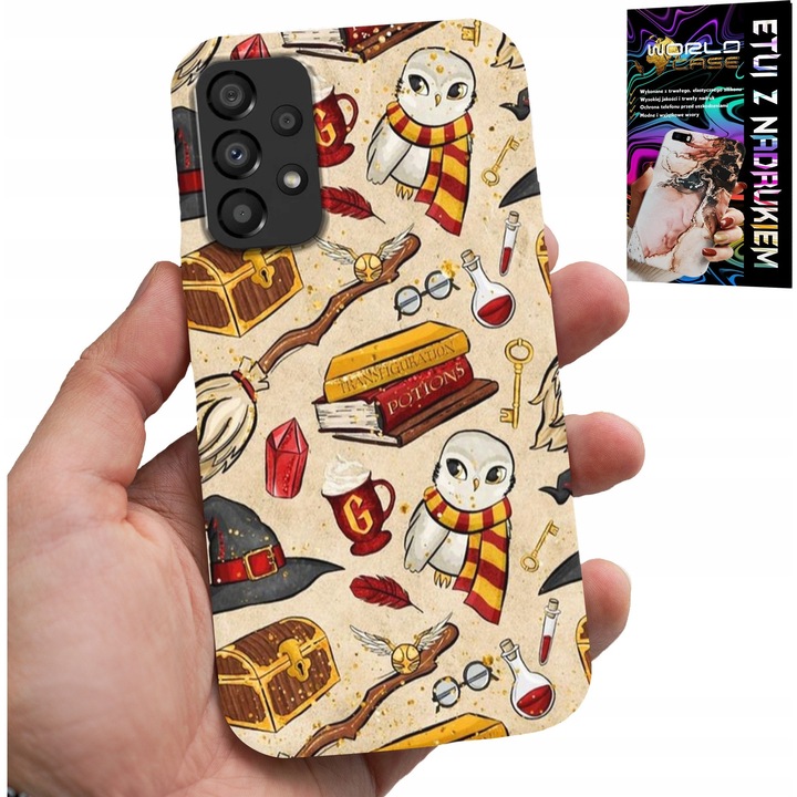 Carcasă pentru Samsung Galaxy A72, World Case, silicon, imprimeu colorat, set cu sticlă