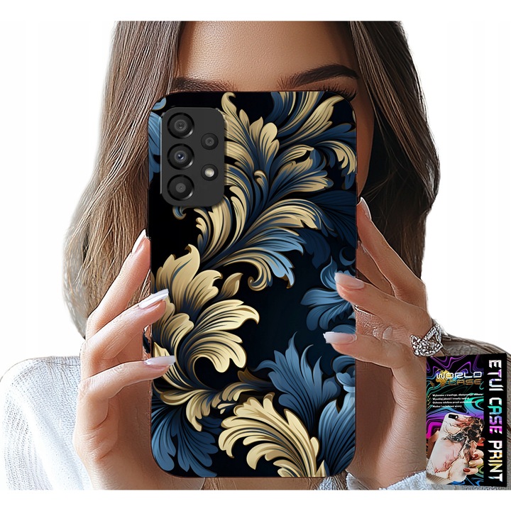 Tok Samsung Galaxy A23 5G-hez, World Case, elegáns arany design, szilikon