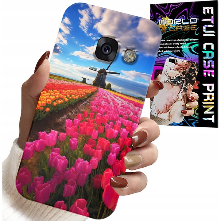 Husă telefon Samsung A5 2017, World Case, imprimeu lalele colorate, silicon